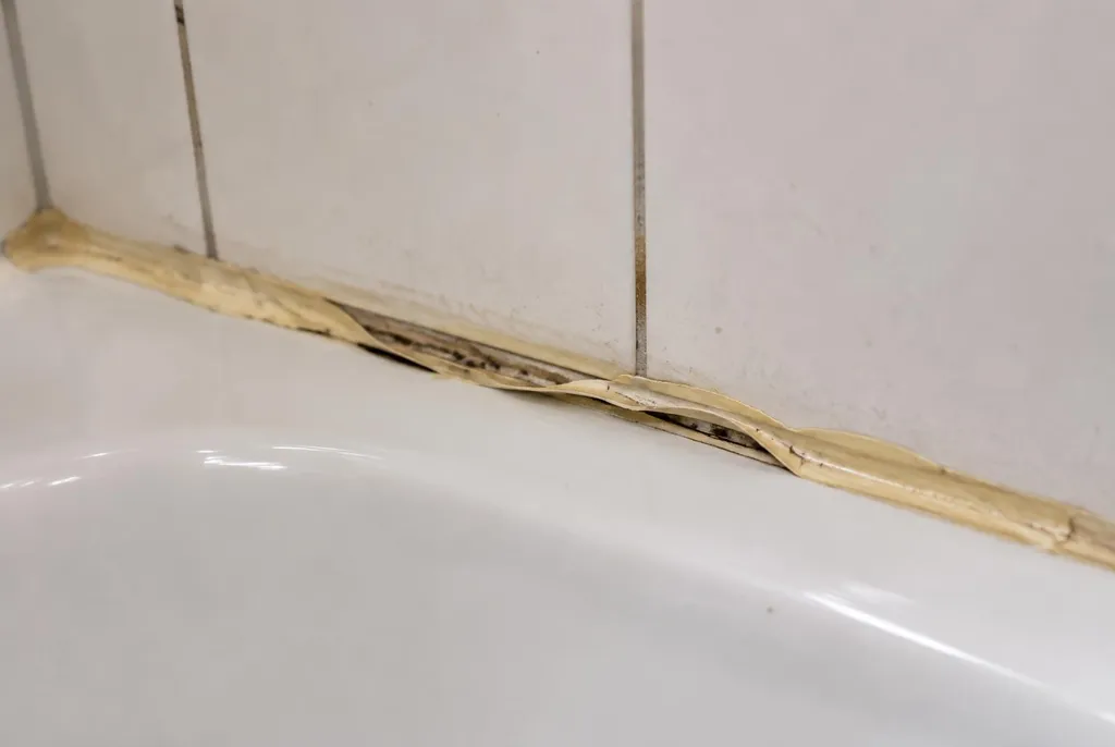 Kitbedrijf Hengelo – loslatende kit naast het bad